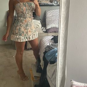 NWT- Floral Ruffle dress